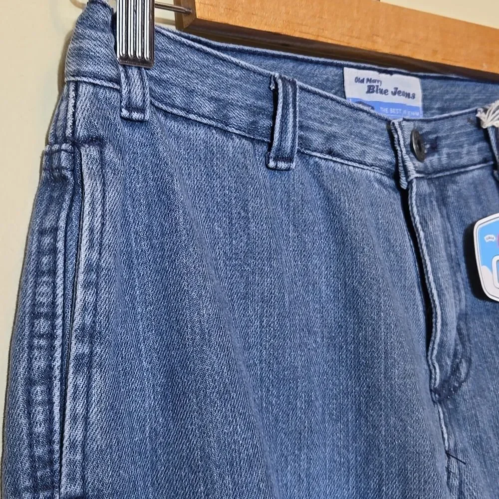Vintage Old Navy‎ True Y2K Wide Leg Cargo Jeans Girls 14 New Old Stock Utility
